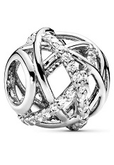 captivating silver cz galaxy openwork Pandora baby charm